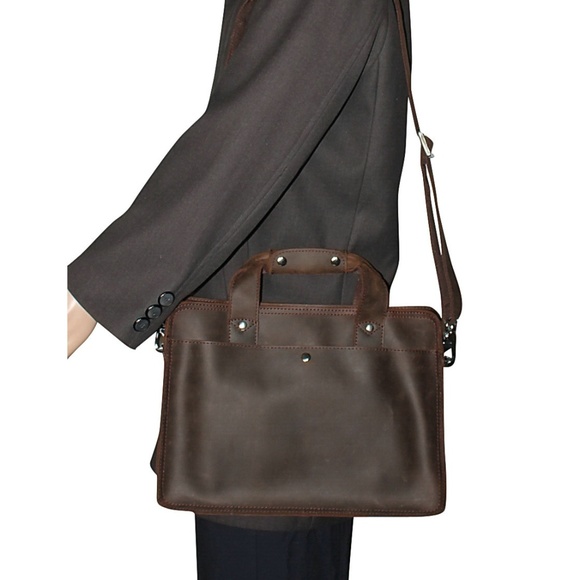 Full Grain Leather Messenger Laptop Bag LM53DB Laptop Bags